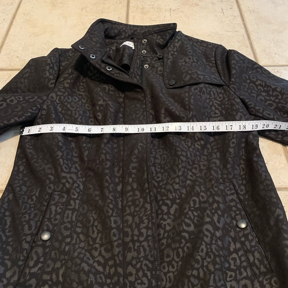 Cleo Black Leopard Print Lightweight Jacket with Pockets, Size M - Picture 2 of 7
